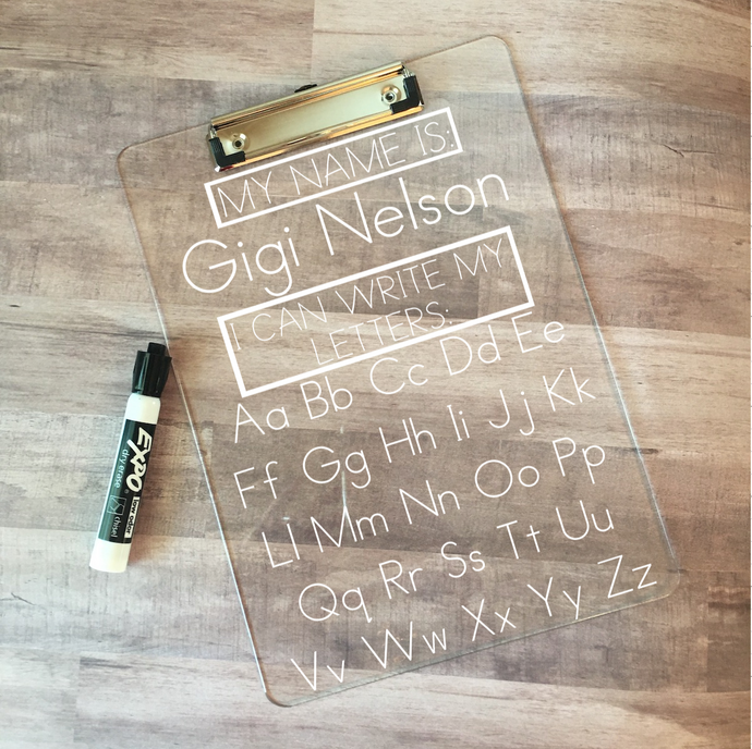 Personalized Dry Erase Clipboard