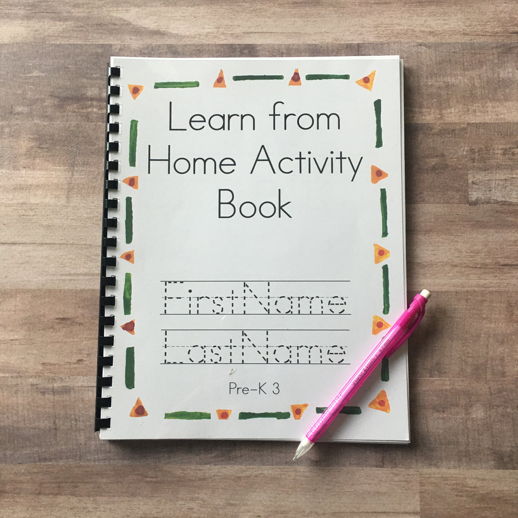 Learn From Home Activity Book - Pre-K 3