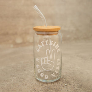 Positive Vibes Beer Can Glasses