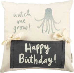 Octopus Milestone Pillow